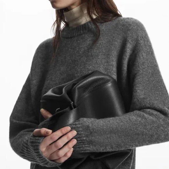 NWT COS Alpaca Wool Sweater Dress Charcoal Gray Size M! EXTREMELY RARE! - Picture 4 of 17